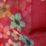 Hand dyed pure maroon organza saree