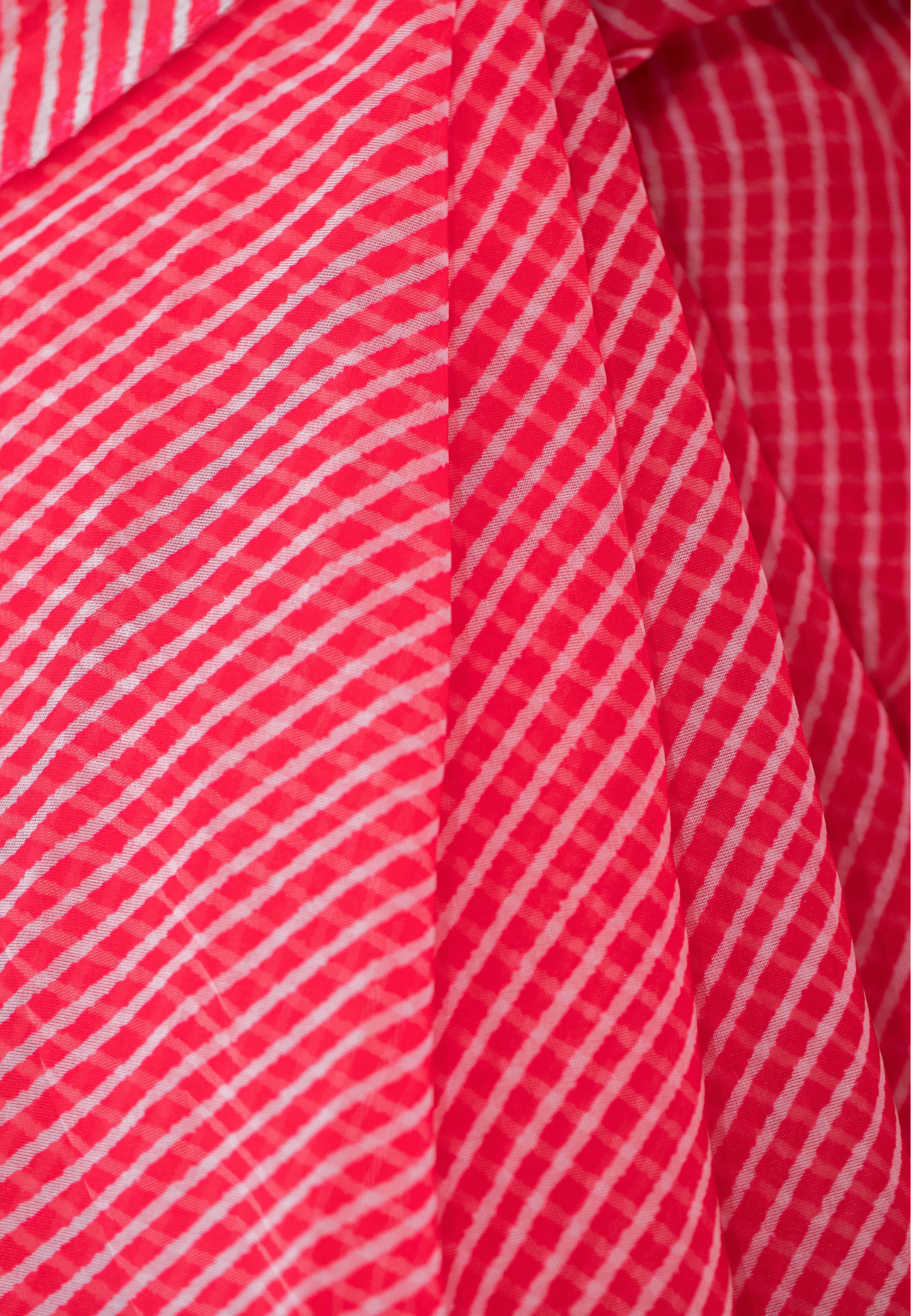 Hand dyed pure pink organza saree
