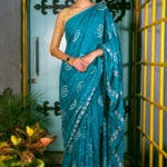 Hand Dyed - Pure Green - Georgette - Chikankari Saree