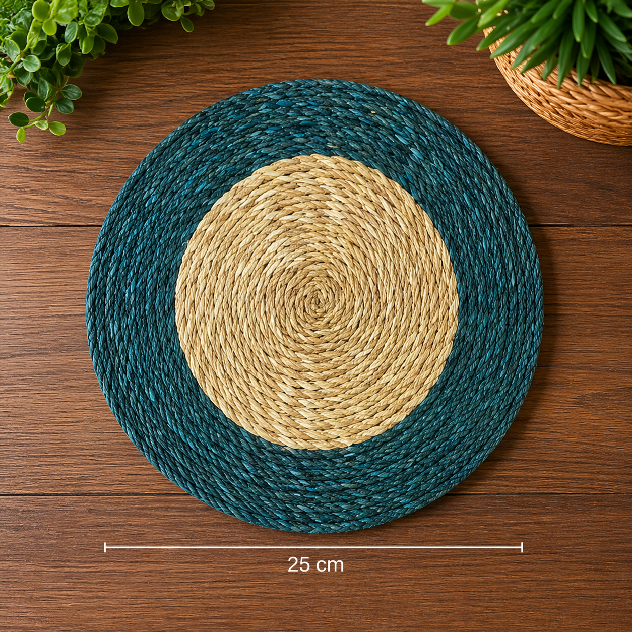 Handcrafted Sabai Grass Table Mat| Eco-Friendly Round Dining Placemat