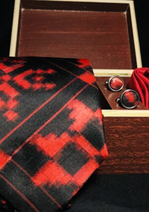 Cross Words Ikat Pure Silk Tie