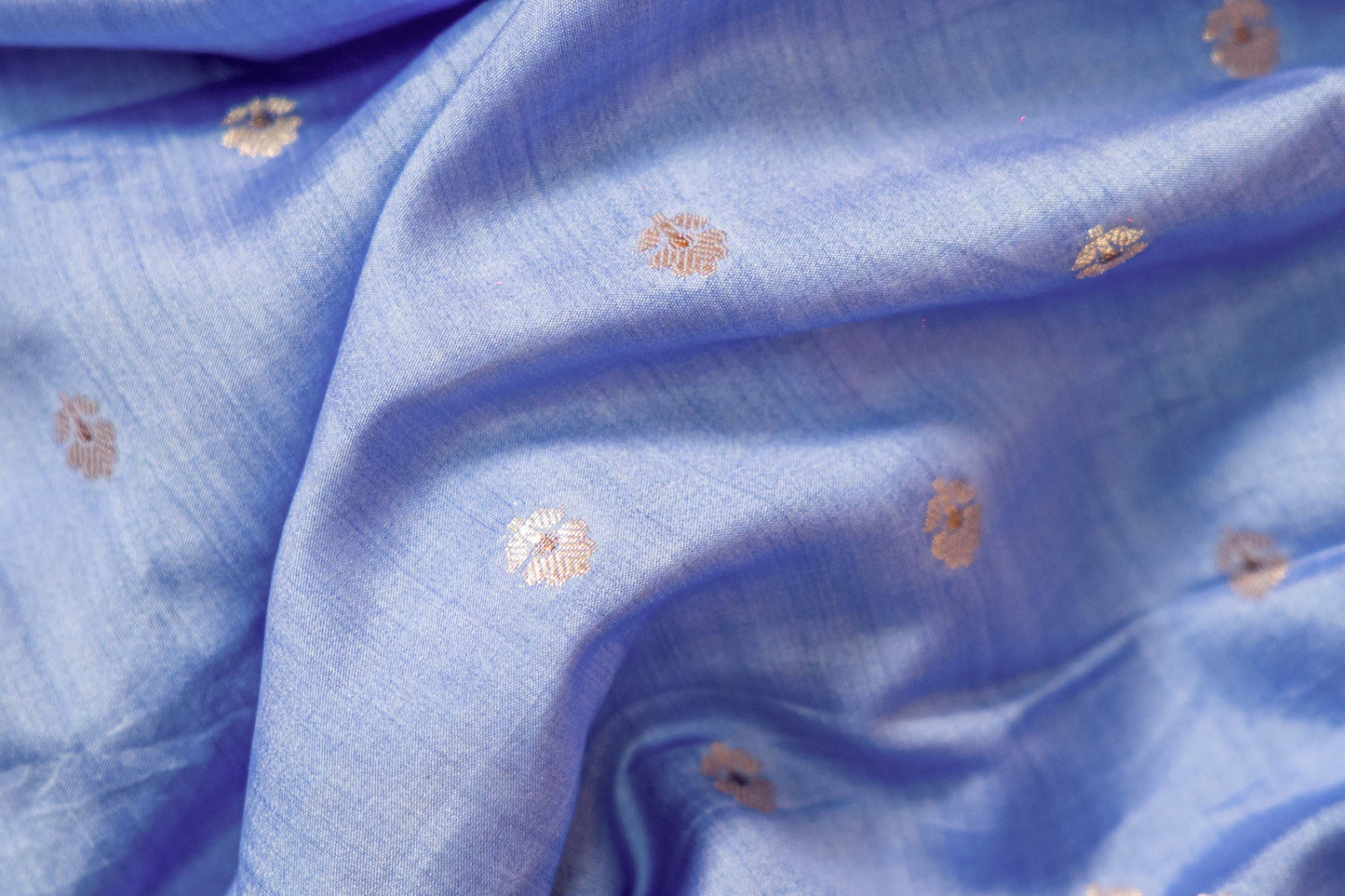 Lavender Banarsi Cotton Silk Saree – Small Motif with Border