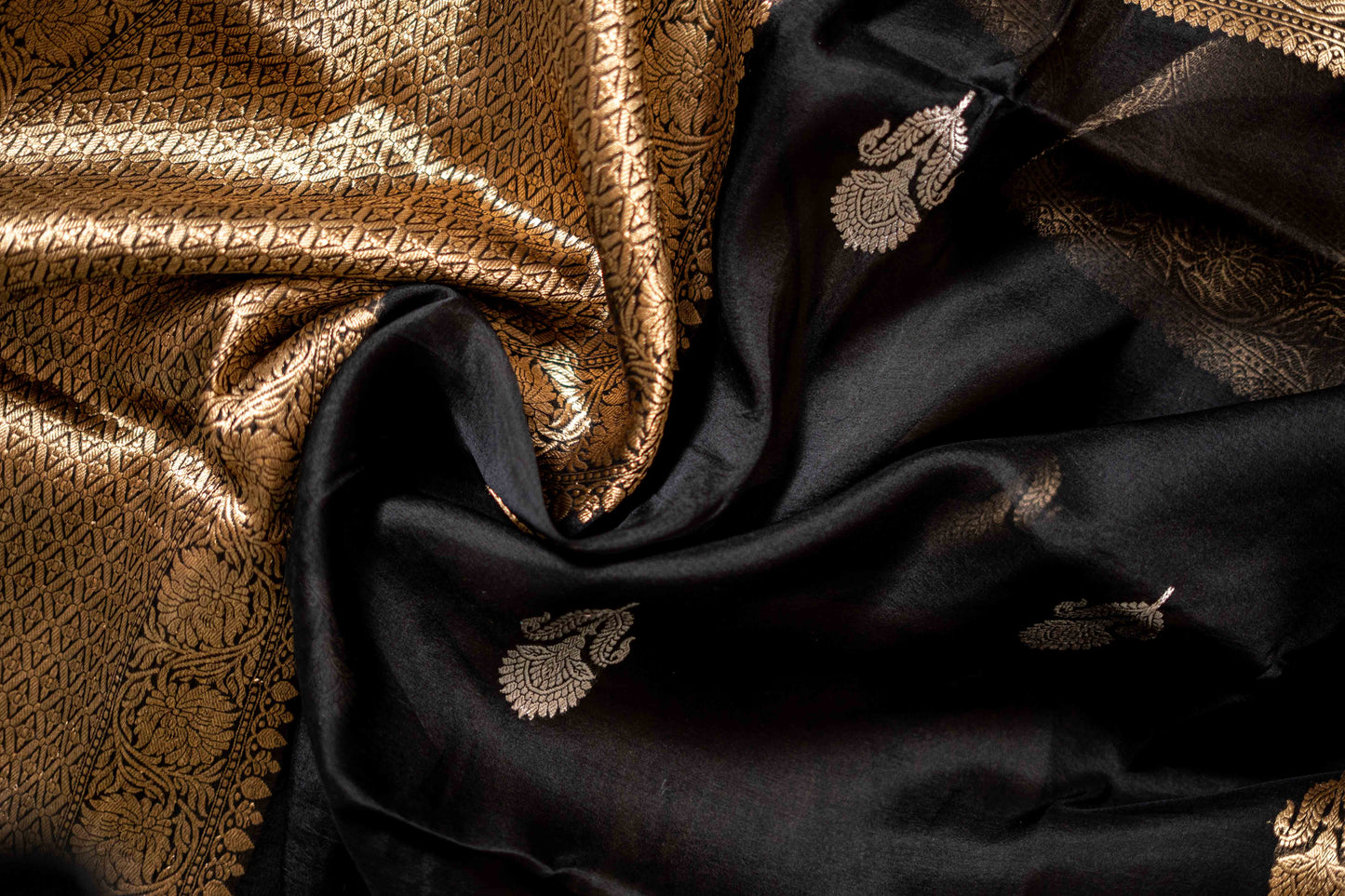 Pure light weighted Kora Silk with flower motif