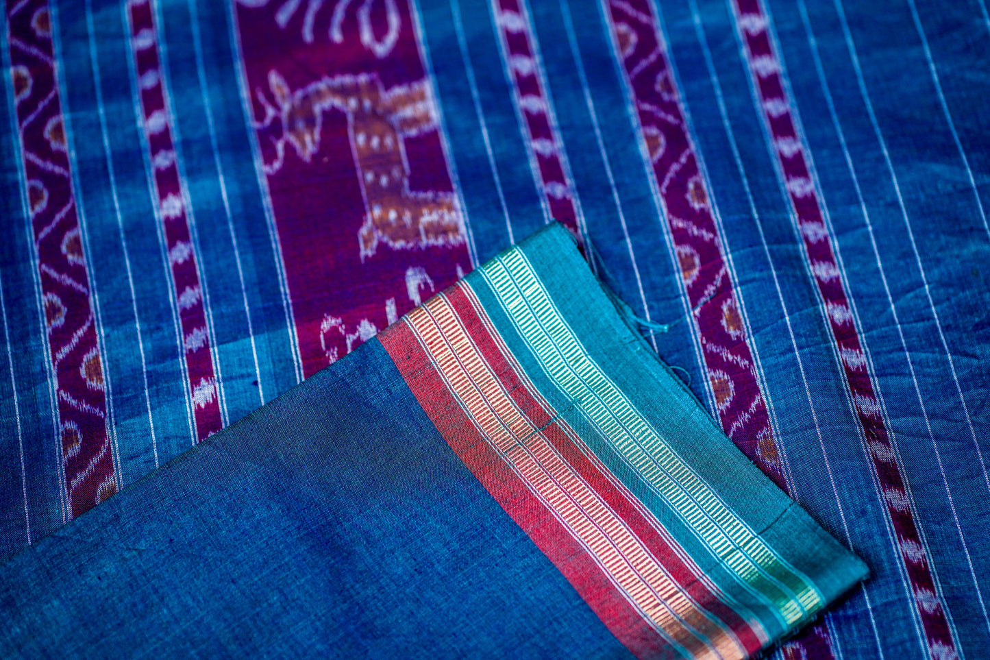 Sambalpuri Cotton( Deep Indigo Blue)