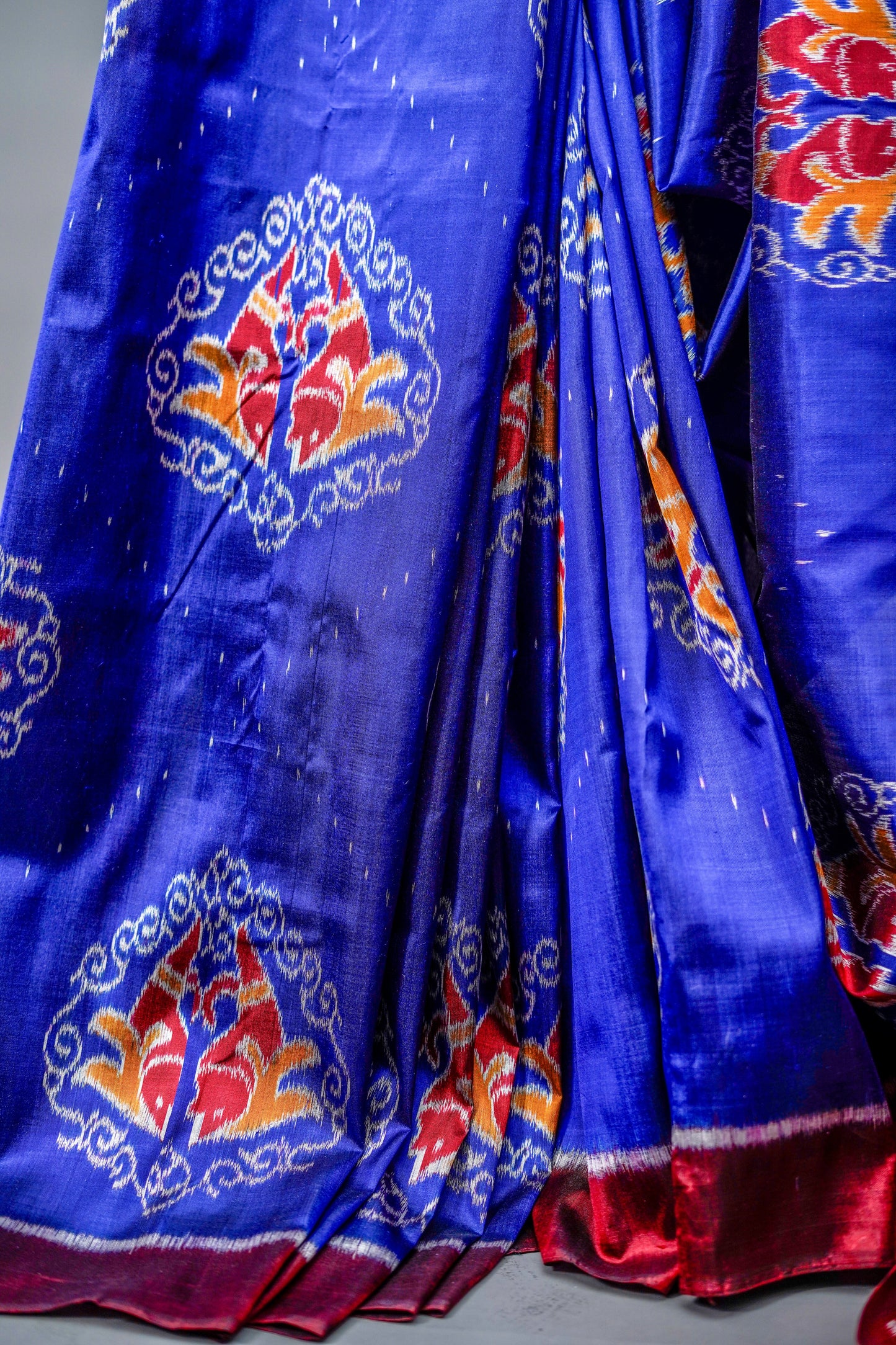 Khandua Silk (Royal Blue & Maroon)