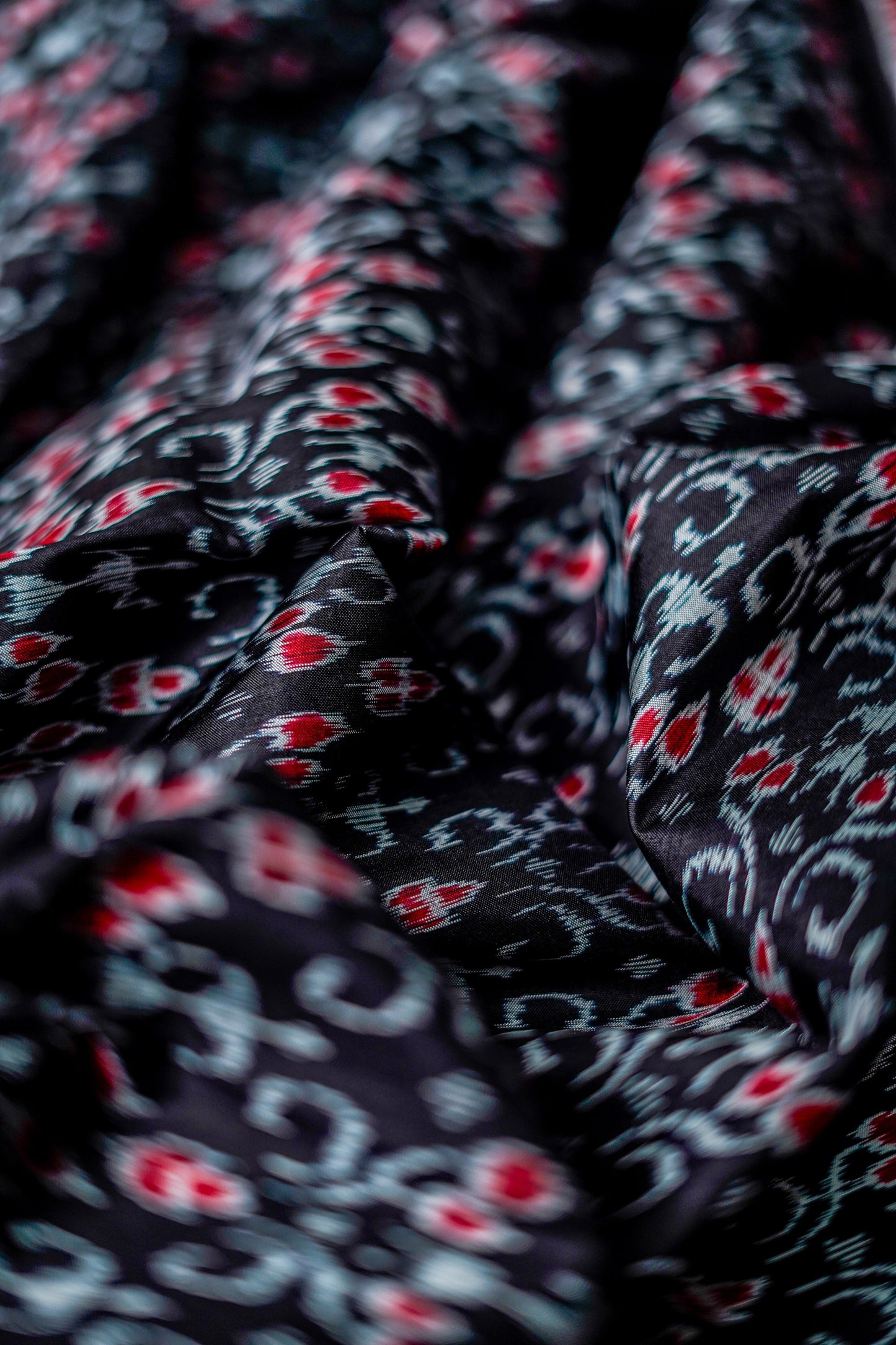 Khandua Silk (Rich maroon and black )