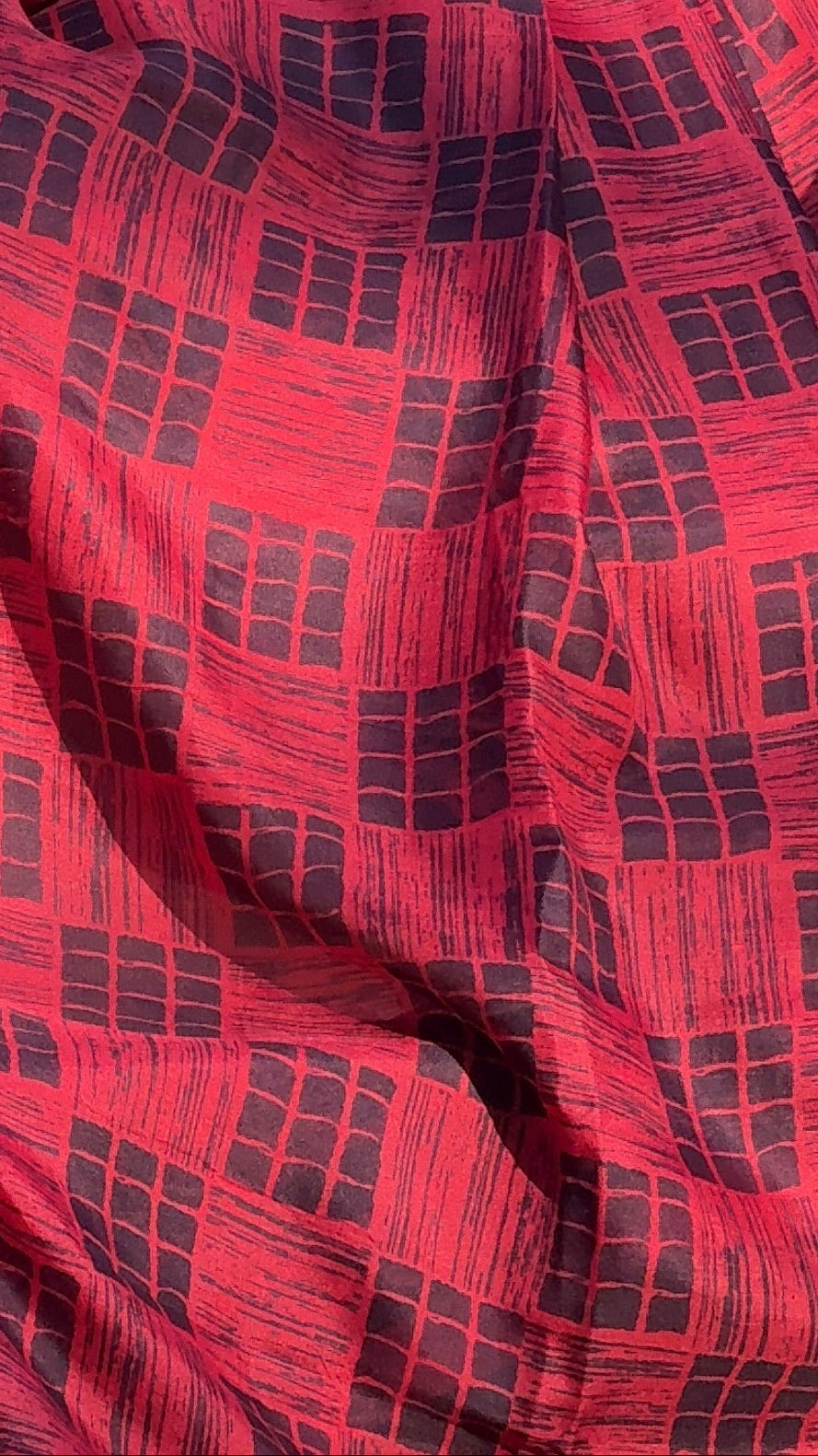 Pure Matka Silk Saree with Hand Block Print – Dark Carrot Pink - Atulyakarigari