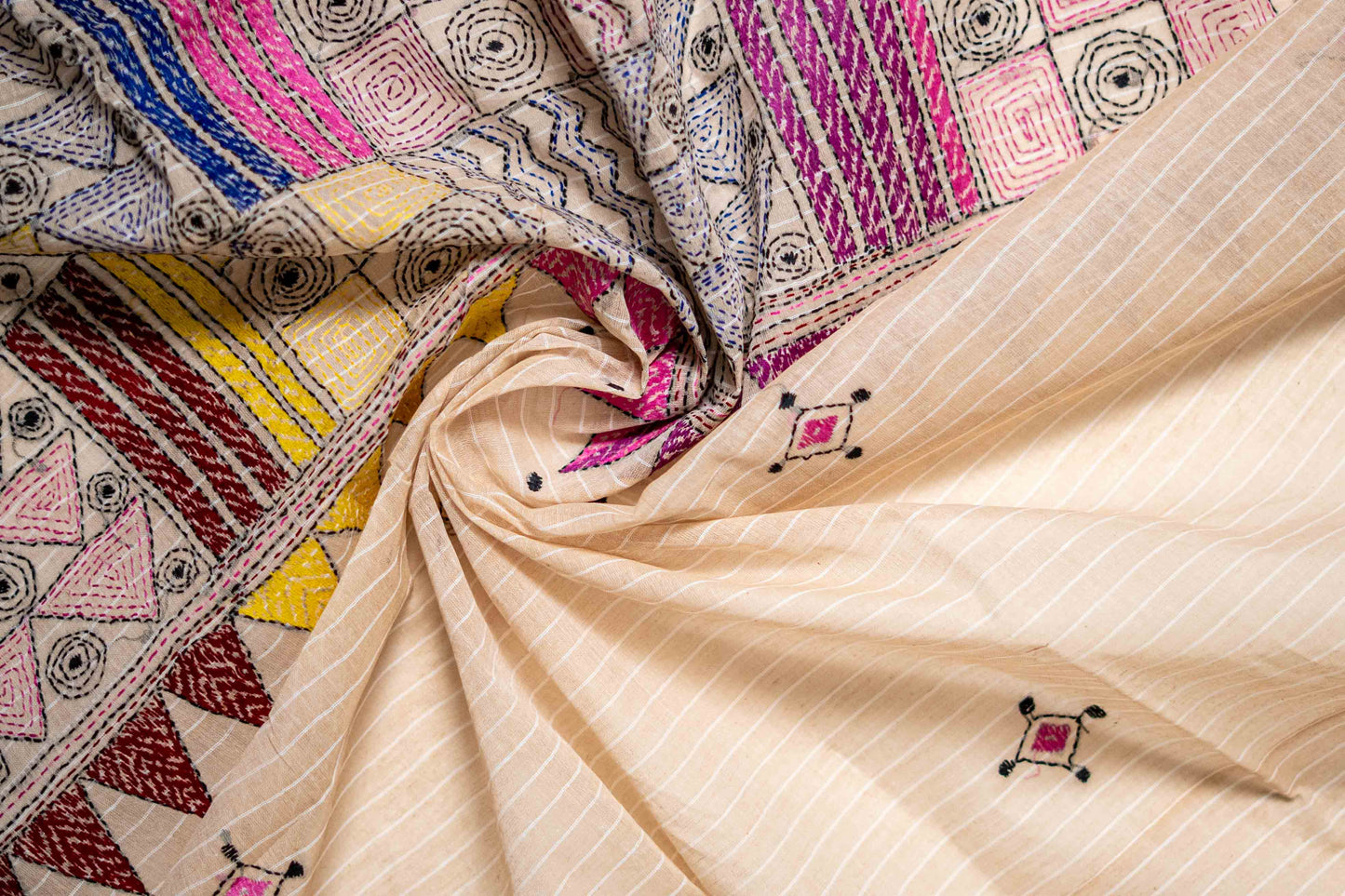 Pure kantha Cotton Saree