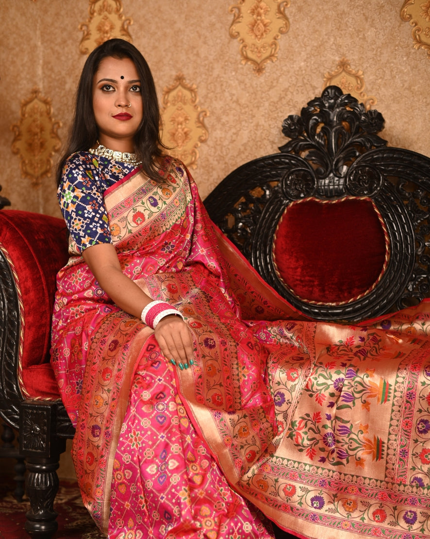 Patola IKAT with Banrasi weaves