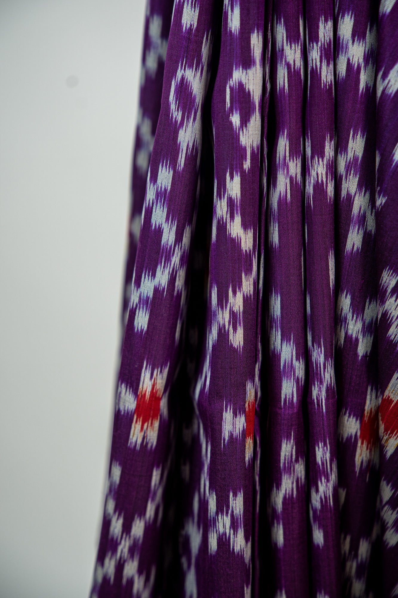 Deep Purple and Crimson Red Khandua Silk Saree