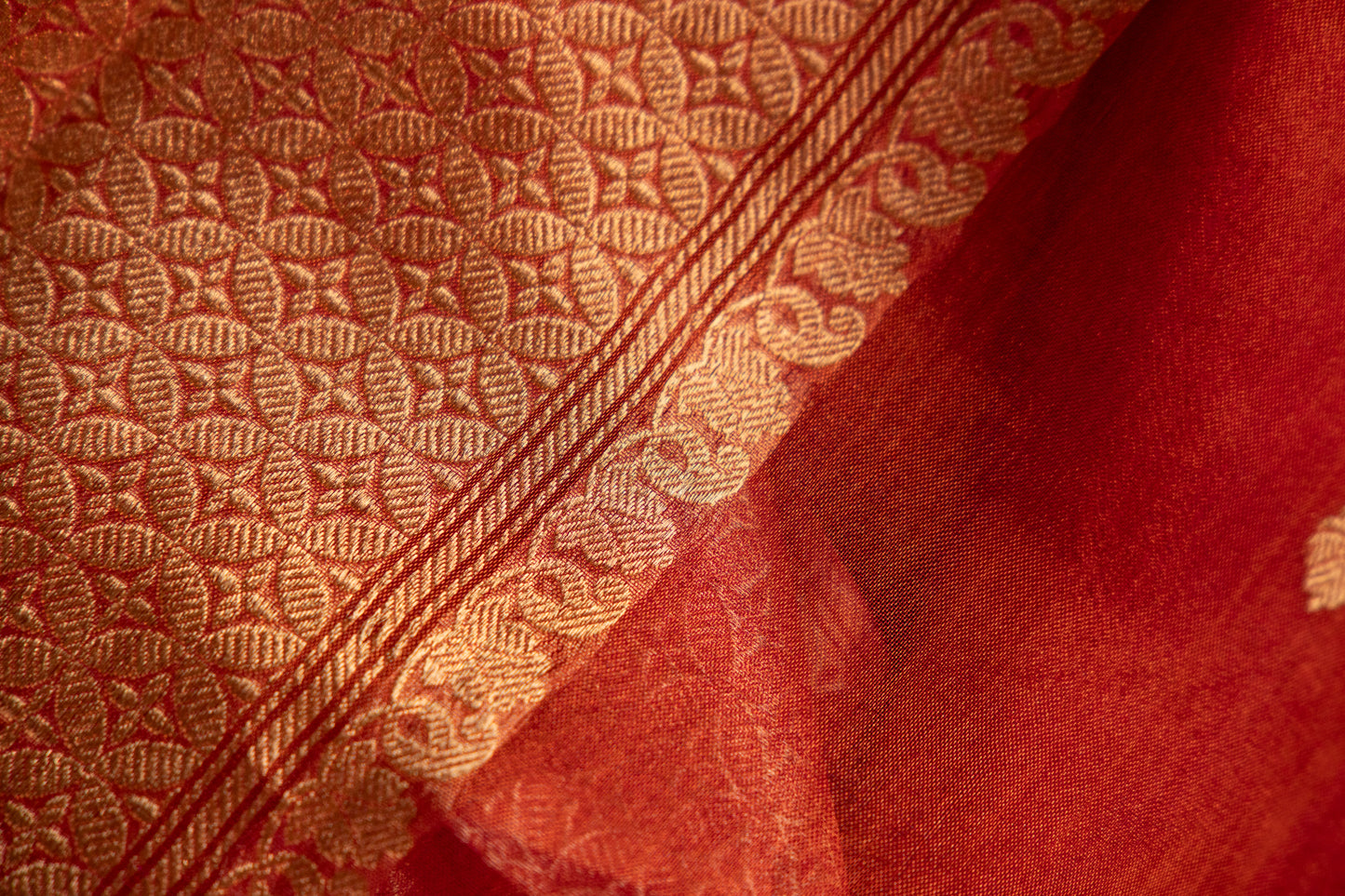 Magenta Red/Rani Pink Tissue Silk Saree