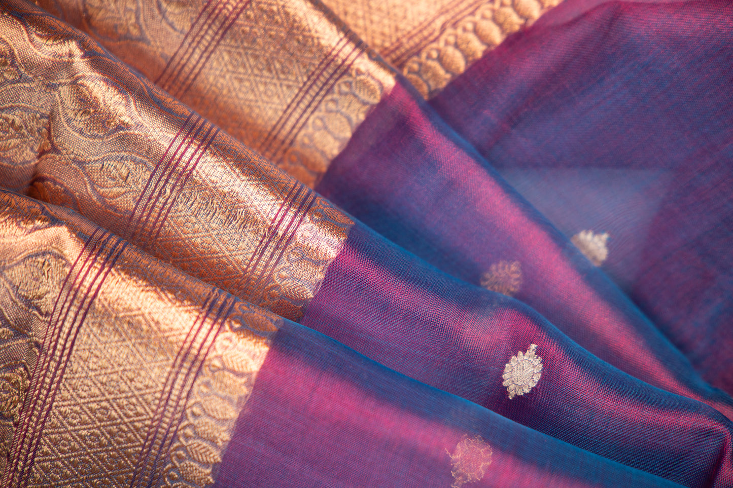 Wine Purple Tissue Silk Saree