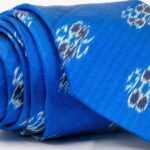 Royal Blue Ikat Tie and Cufflink Set