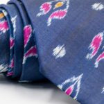 Navy Blue Ikat Tie and Cufflink Set