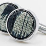 Black & White Ikat Tie and Cufflink Set