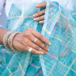 Hand Dyed - Pure Blue - Organza Saree
