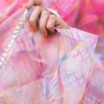 Hand Dyed - Pure Peach - Organza Saree