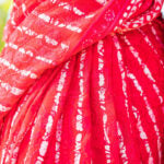 Hand Dyed - Pure Pink - Georgette - Chikankari Saree