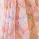 Hand Dyed - Pure Peach - Organza Saree