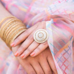 Hand Dyed - Pure Peach - Organza Saree