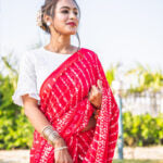 Hand Dyed - Pure Pink - Georgette - Chikankari Saree