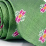 Sap Green Ikat Tie and Cufflink Set