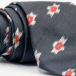 Black Ikat Tie and Cufflink Set