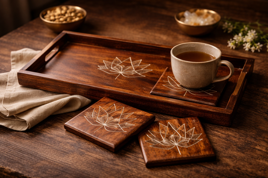 The Everyday Ritual: Hand-Painted Trays and Coasters