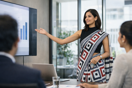 Why Handloom Sarees Belong in the Modern Workplace