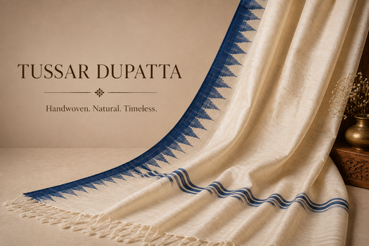Why a Tussar Silk Dupatta Is the Perfect Choice for Every Festive and Everyday Wardrobe