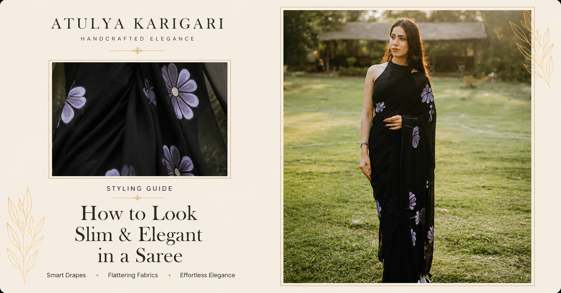 black color saree