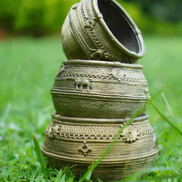 Dhokra Brass Bowl, Handcrafted Tribal Decor