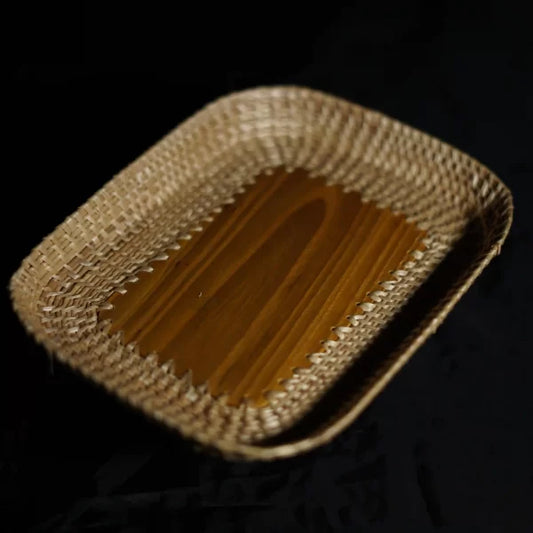 Key Tray (Wooden & Golden Grass)
