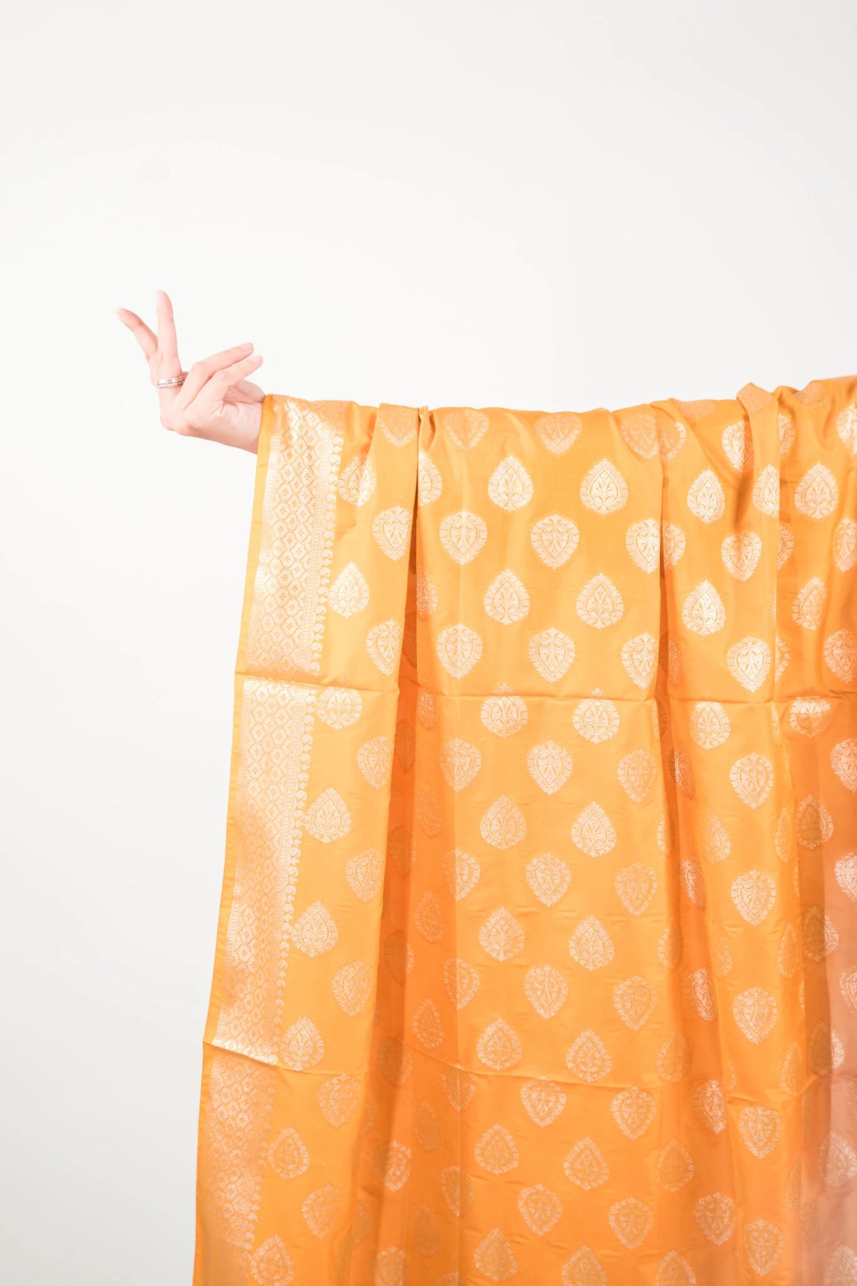 Mustard Leaf Boota Banarasi Dupatta