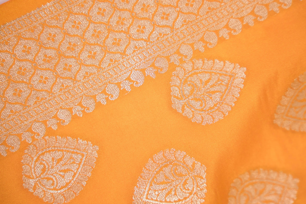 Mustard Leaf Boota Banarasi Dupatta