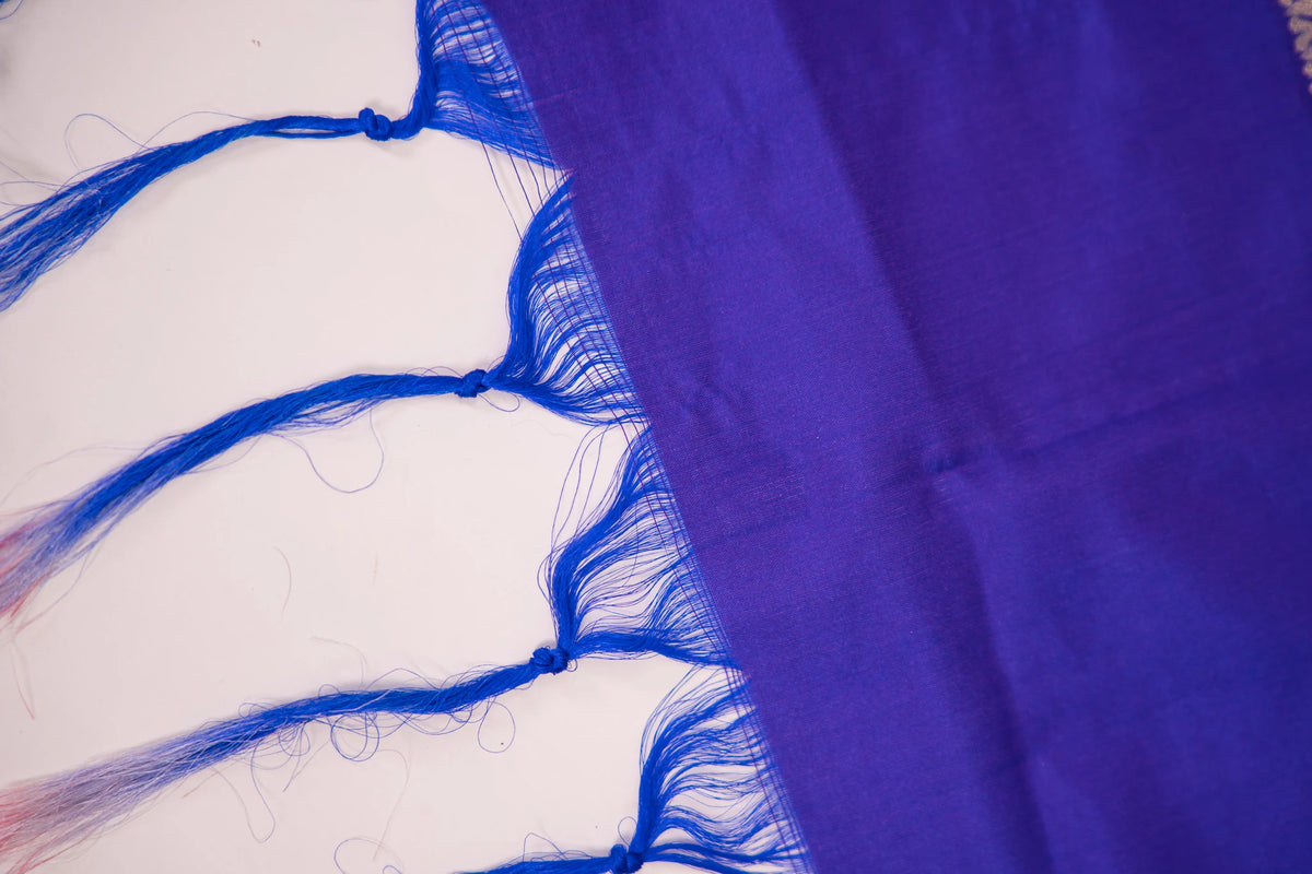 Royal Indigo Leaf Motif Banarasi Dupatta