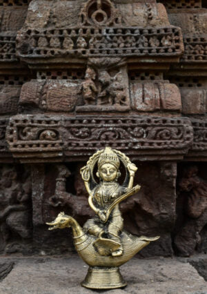 Dhokra Goddess Saraswati Statue