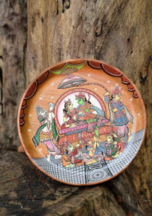 Wooden Hand Painted Hanging Plate