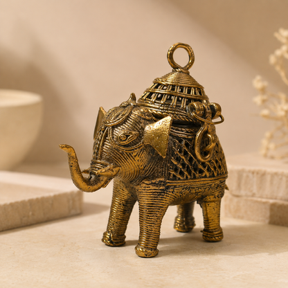Dhokra box elephant