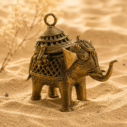 Dhokra box elephant