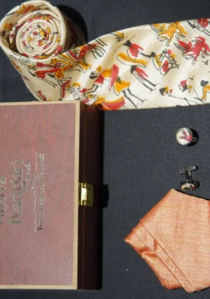 Bhagalpuri Silk Saura Art Tie