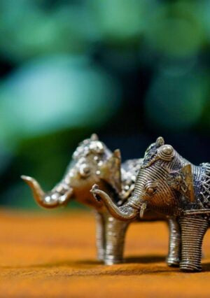 Dhokra Elephant Pair