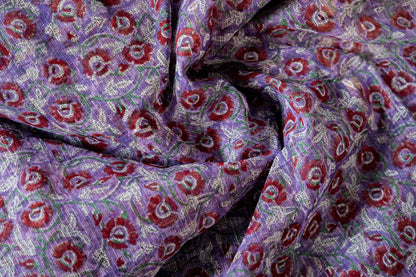 Bagru Kota Doria Handloom Saree – Onion Pink Block Print, Cotton with Blouse