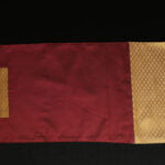 Table Runner Maroon  Silk Blend with goolden Brocade