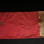 Table Runner Maroon  Silk Blend with brown Brocade