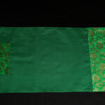 Table Runner Bright Green brocade /Silk Blend