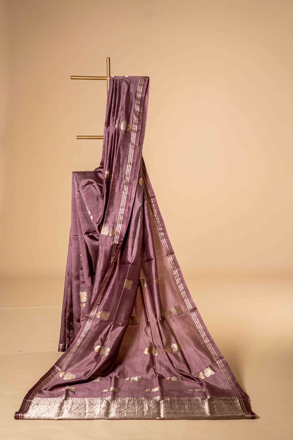 Pure Kora Silk with Flower Motif