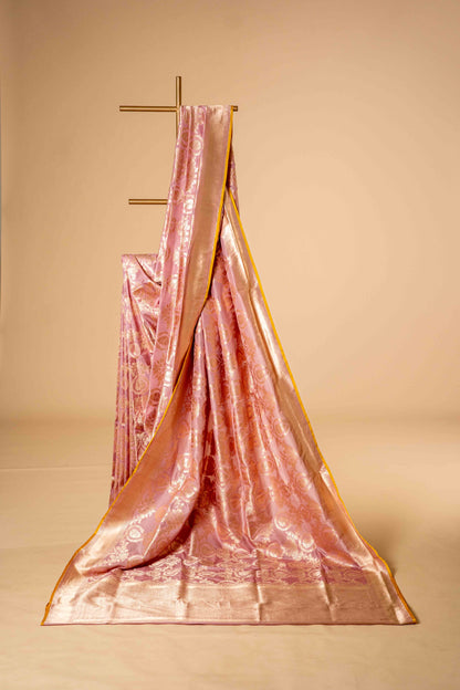 Pure Katan Banarsi Silk With Betel Leaf Zari Work