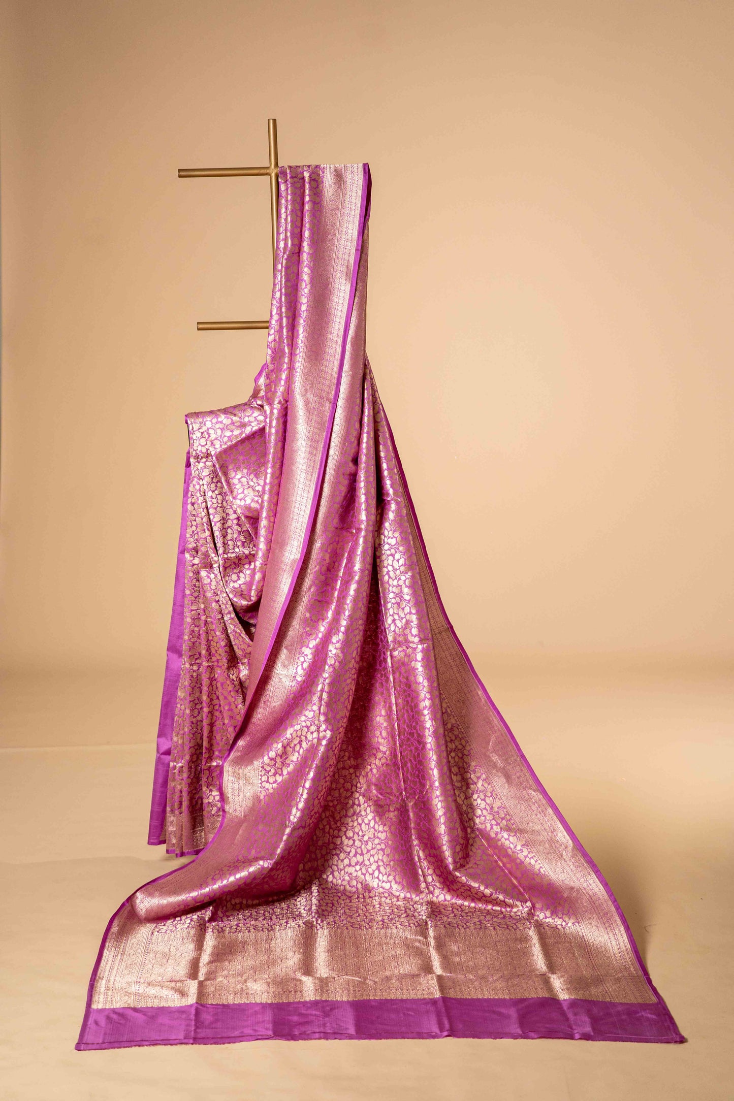 Pure Katan Banarsi With Patti Zari Work