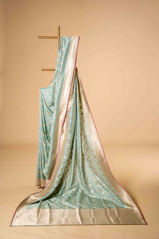 Pure Katan Banarsi With Mountain Zari Work